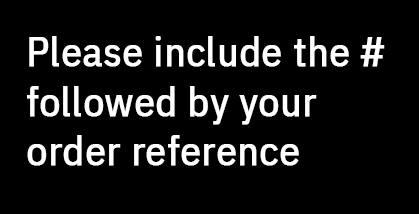 Your Order Reference Add # before Order reference!